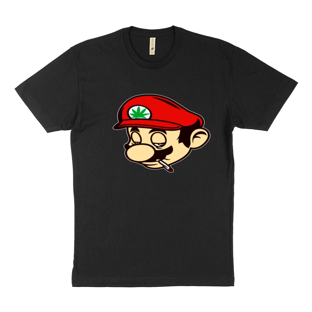 MARIO SMOKING MARIJUANA WEED Mario Sustainable T-Shirt