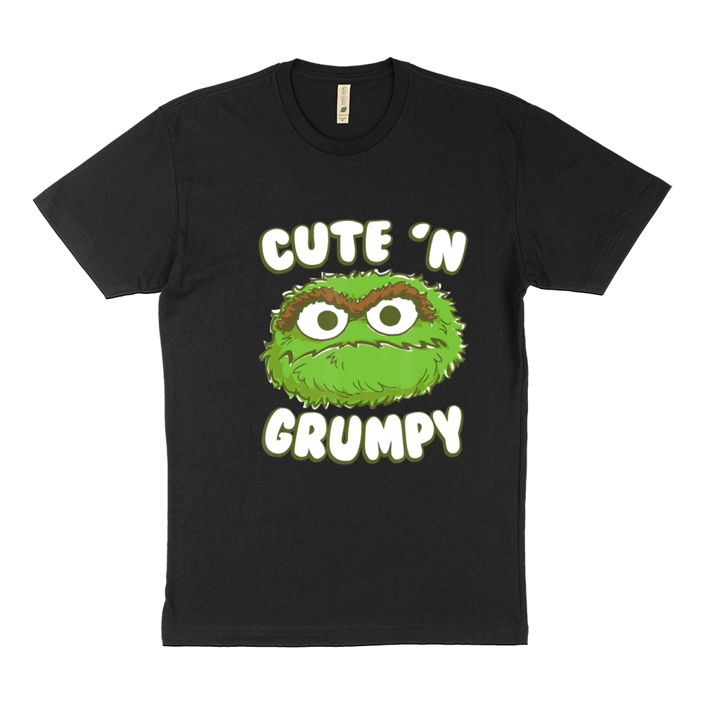 Sesame Street Oscar the Grouch Cute And  Grumpy Sustainable T-Shirt
