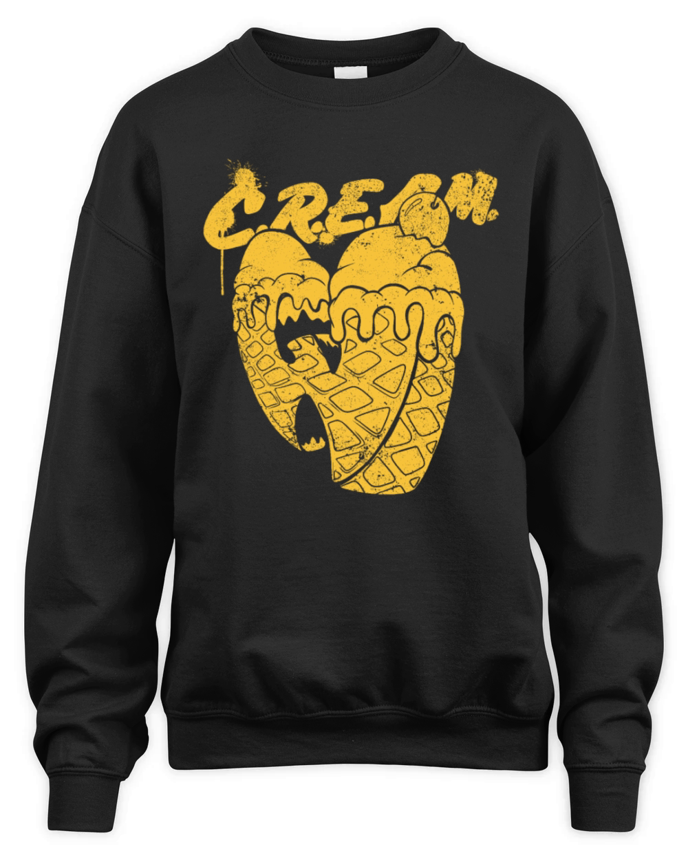 waffle ice cream wutang yellow Unisex Premium Crewneck Sweatshirt