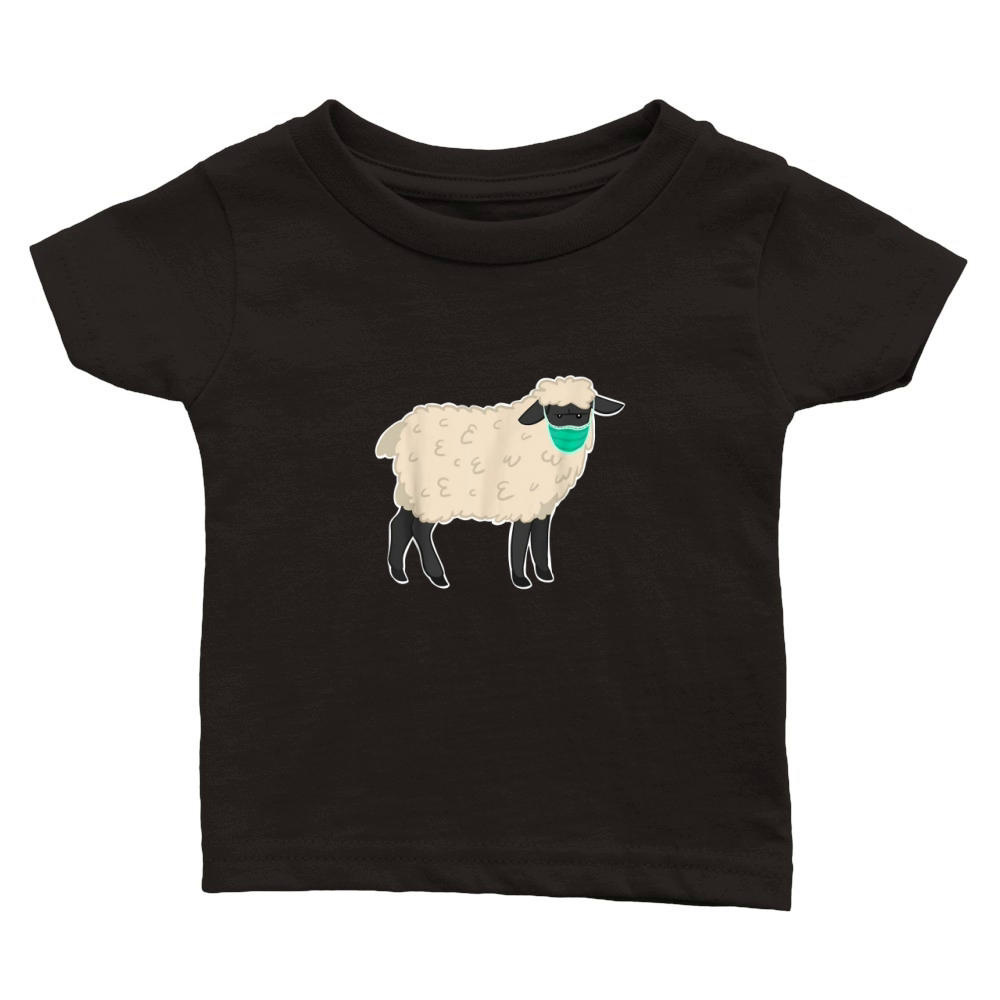 Anti-mask sheep with face mask Shirt Classic Baby Crewneck T-shirt