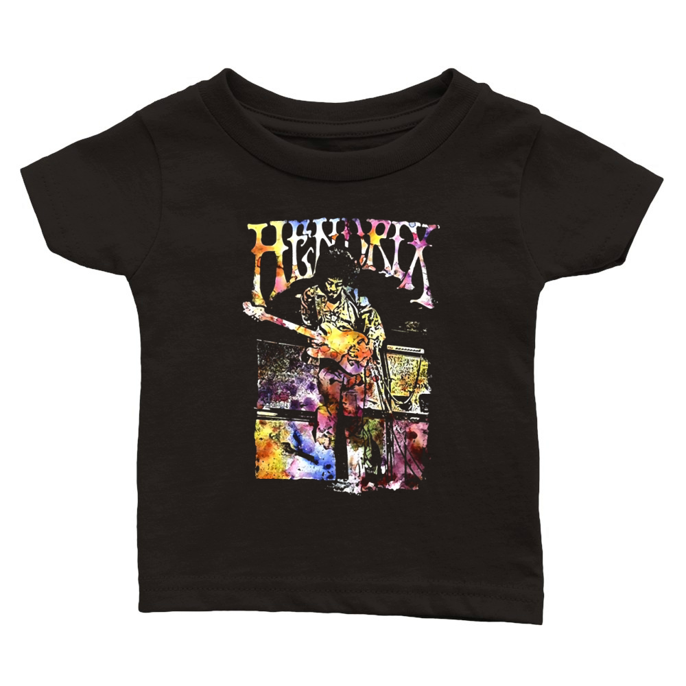 Jimi Hendrix Watercolor Hendrix Classic Baby Crewneck T-shirt