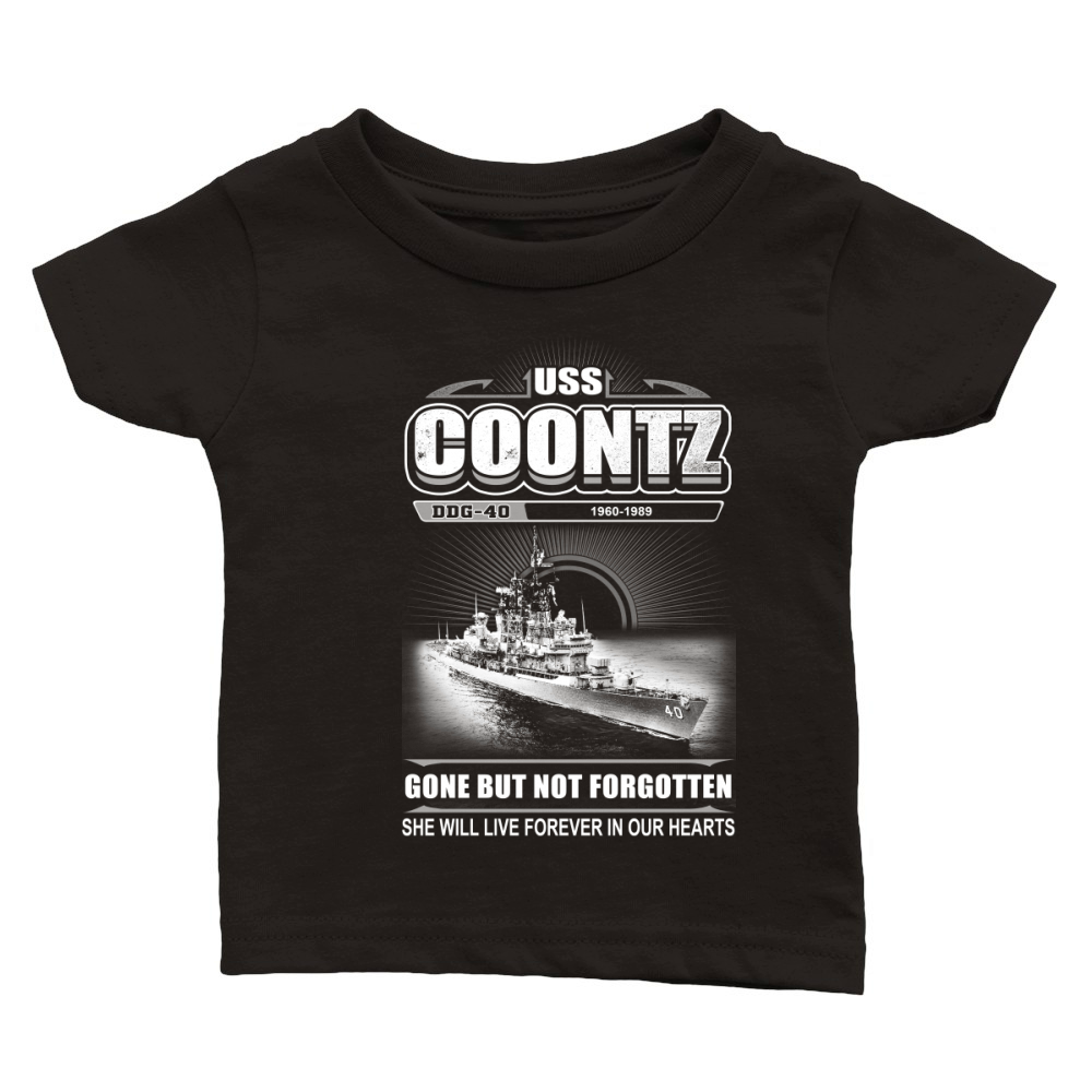 USS Coontz DDG 40 She will live in our hearts Classic Baby Crewneck T-shirt