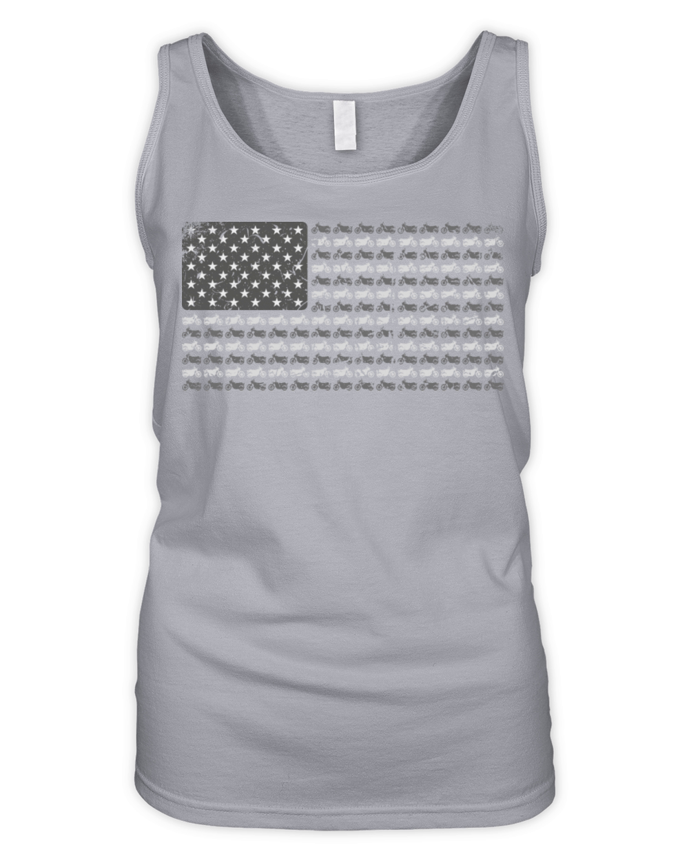 Motorbike USA Flag 4th of July Vintage Motorcycles Organic Women's Tank Top