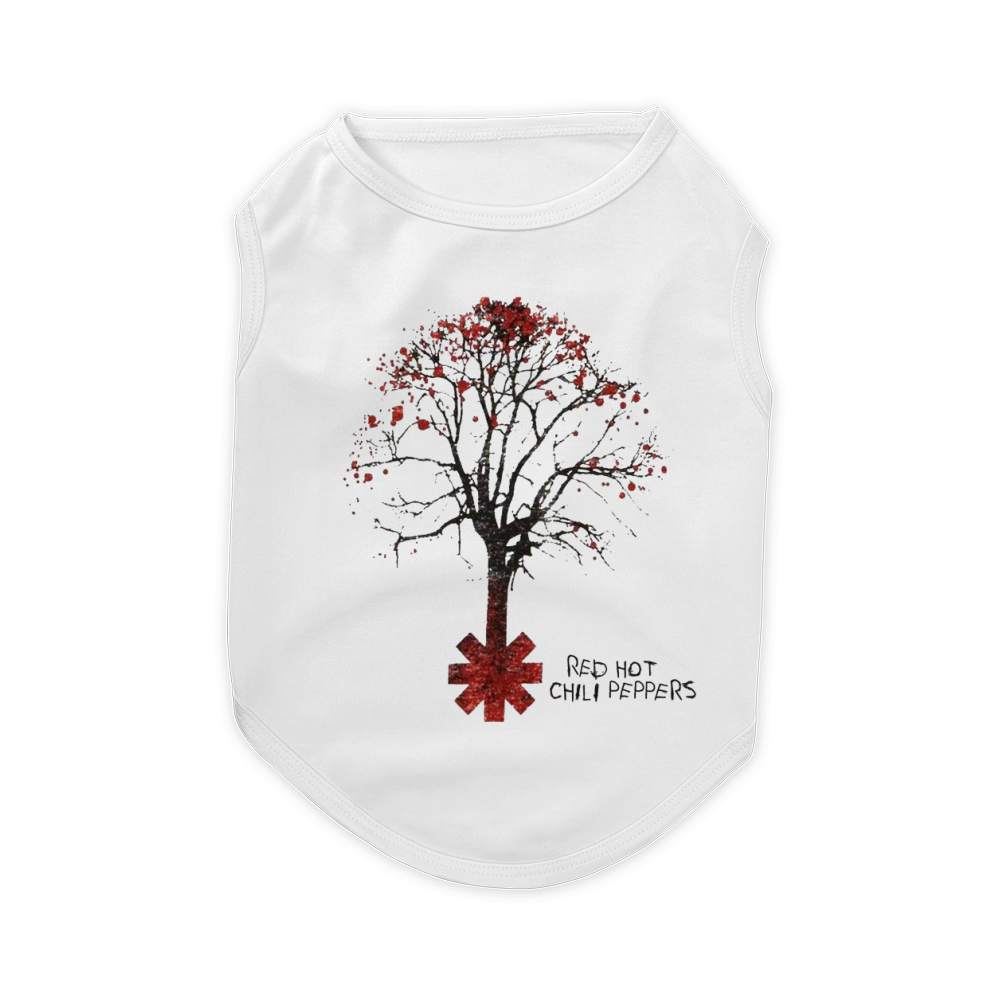 Red Hot Chili Peppers Doodle Image White Pet T-Shirt