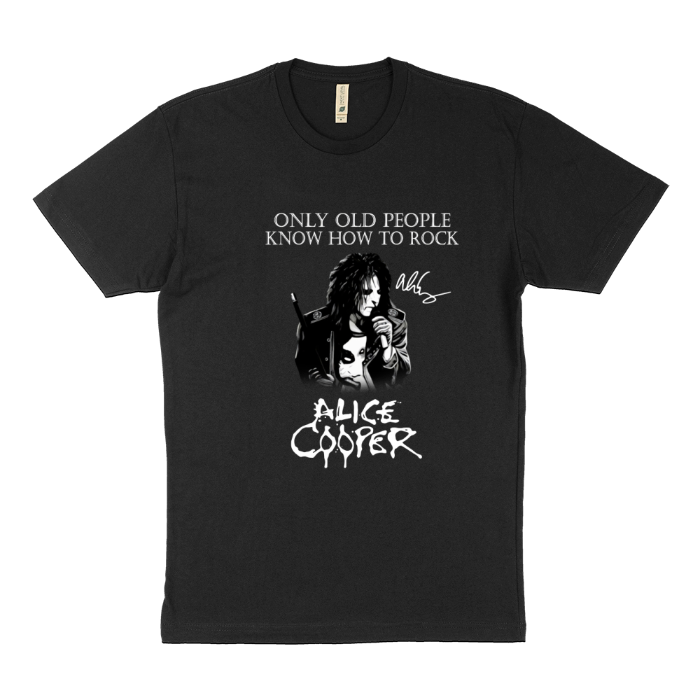 Alice Cooper only old people know how to rock signature Sustainable T-Shirt