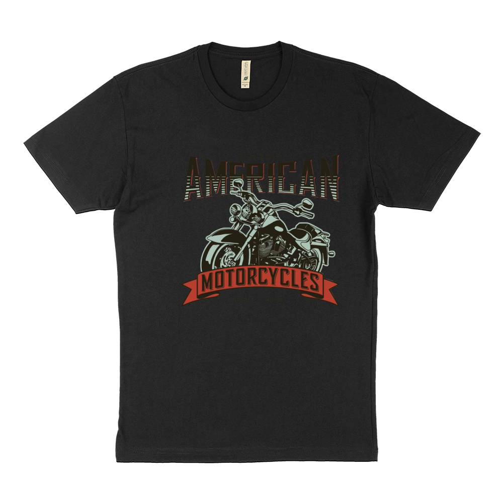 Classic American Motorcycle Sustainable T-Shirt