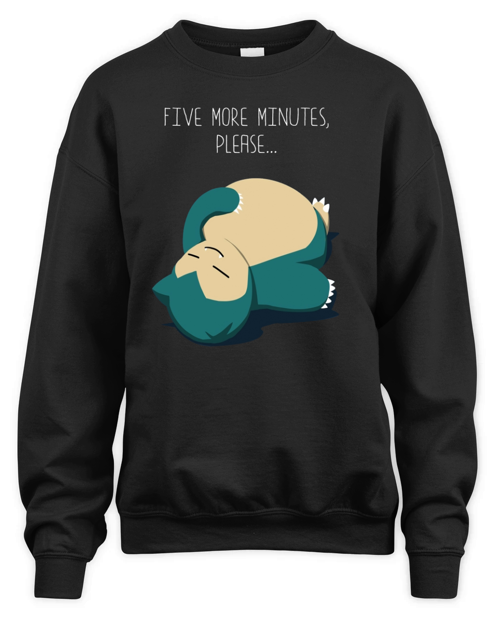 Snorlax Five More Minutes Please Men's Unisex Premium Crewneck Sweatshirt