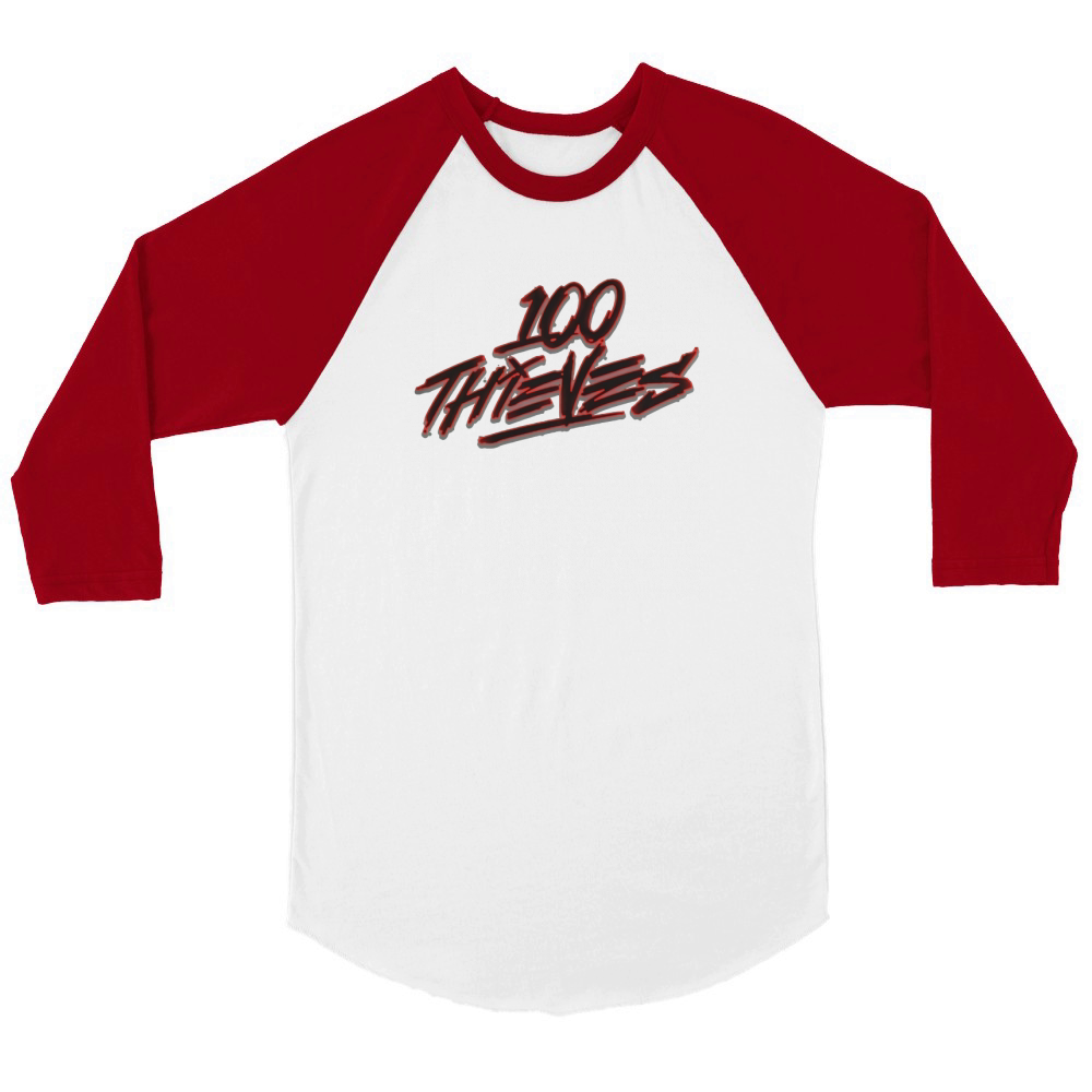 100 Thieves Logo Unisex ¾ sleeve Raglan T-shirt