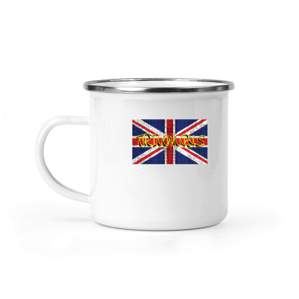 Triumphs Vintage England Flag Motorcycles Lover Camping Mug