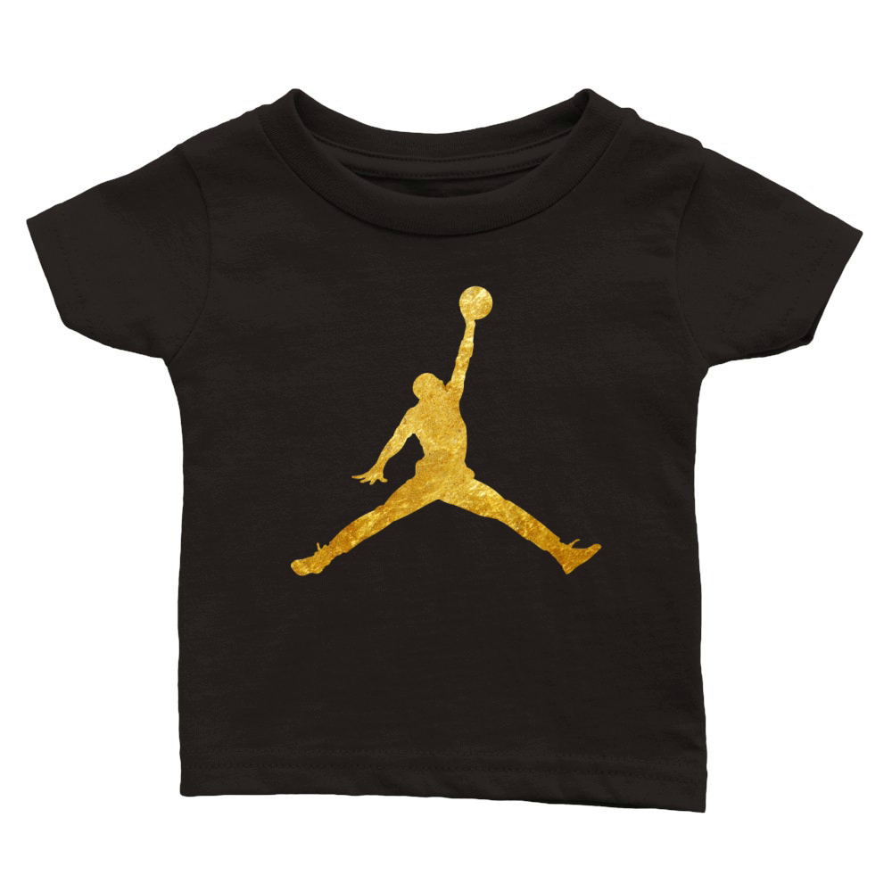 Gold Jordan Logo Tee Shirt, jordan, logo, air - Forever In My Heart Classic Baby Crewneck T-shirt