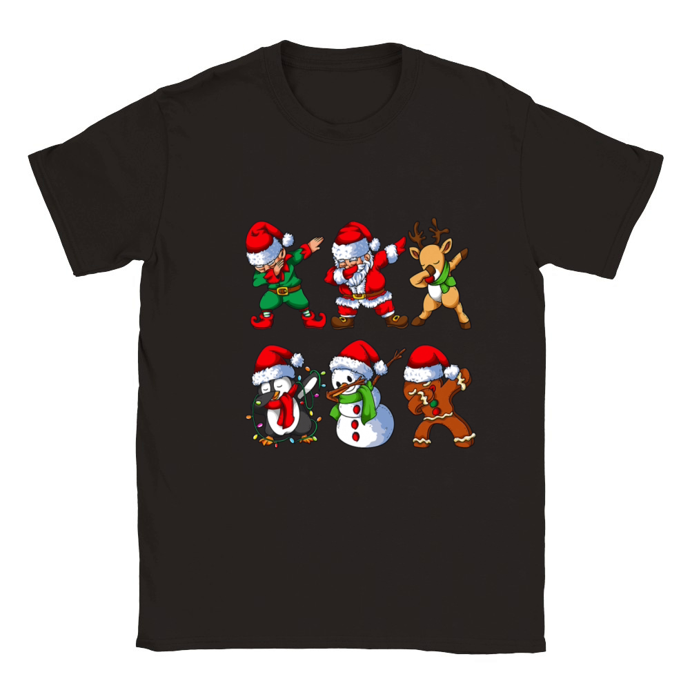 Dabbing Santa Elf Friends Christmas Kids Boys Men Classic Kids Crewneck T-shirt