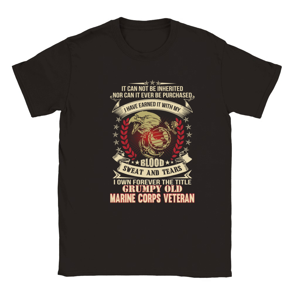 I am a grumpy old Marine veteran Classic Kids Crewneck T-shirt