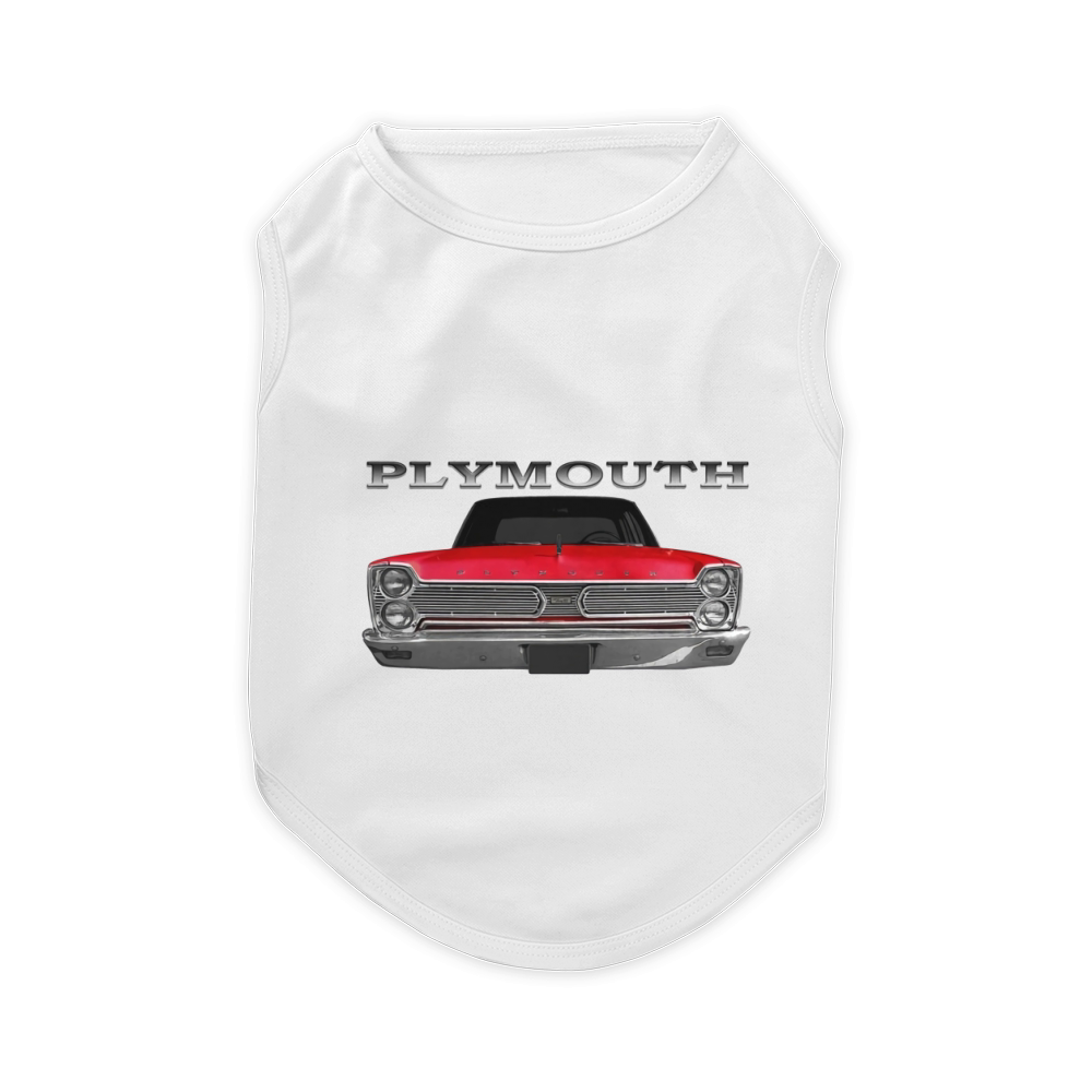 1966 Plymouth Fury Front Red Pet T-Shirt