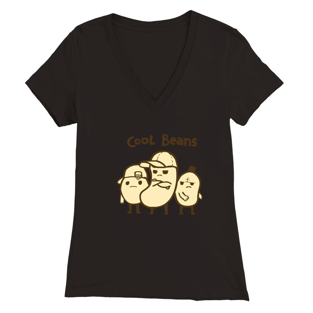 Cool Beans Premium Womens V-Neck T-shirt