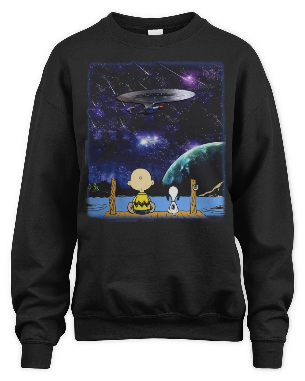 Charlie Brown Snoopy Enterprise Shirt Unisex Premium Crewneck Sweatshirt