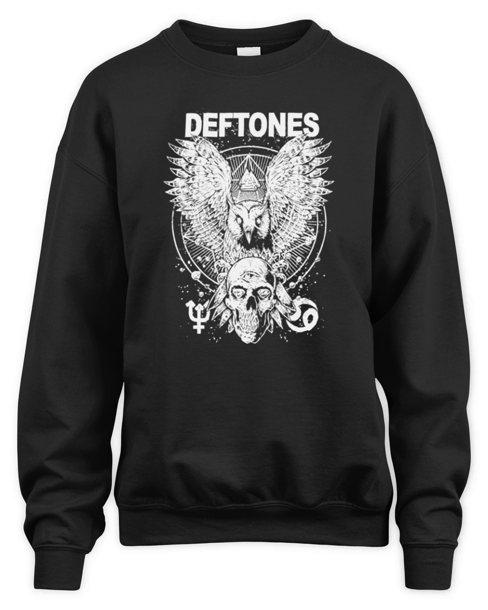 Deftones  Owl and Skull Unisex Premium Crewneck Sweatshirt