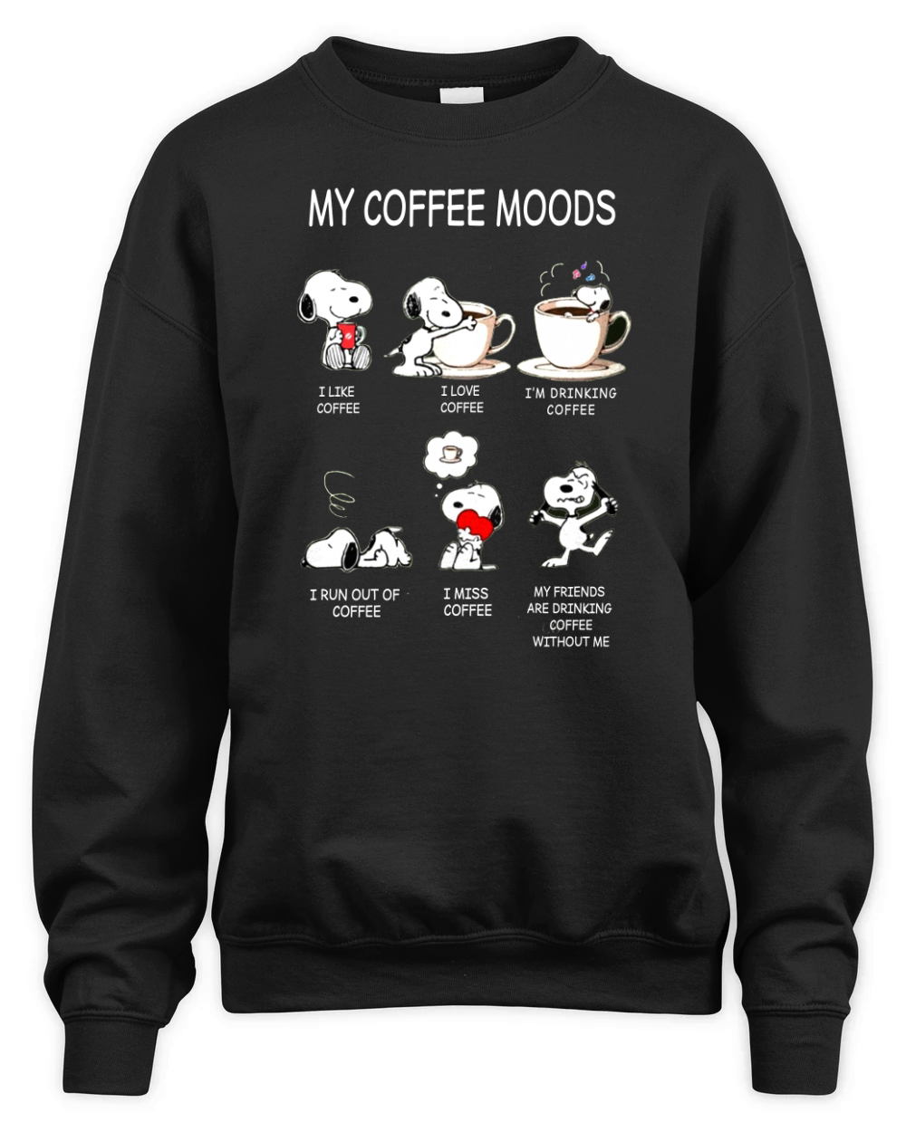 Snoopy Kaffee Unisex Premium Crewneck Sweatshirt