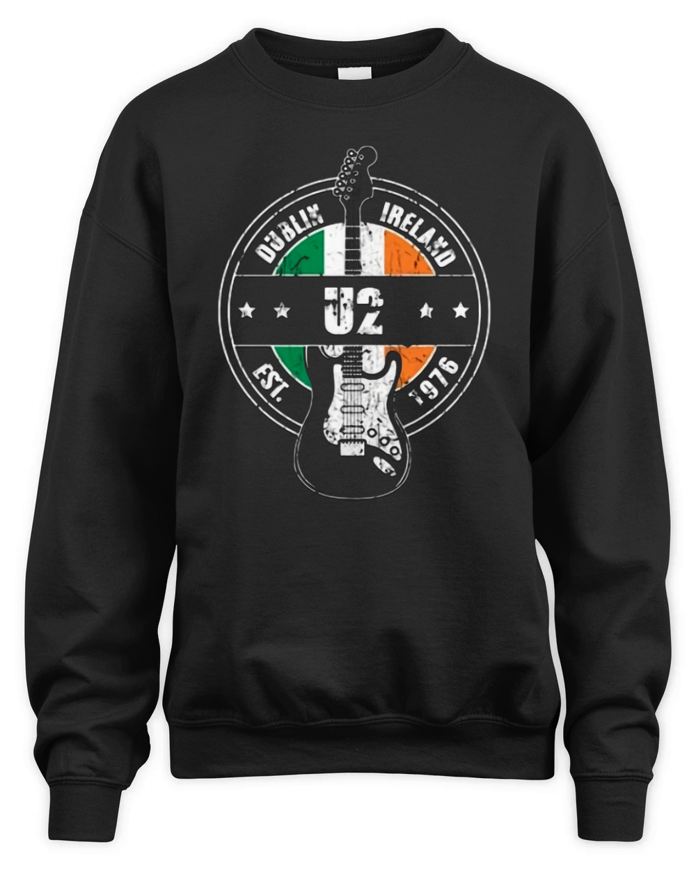 U2 Dublin Ireland Est 1976 guitarist Unisex Premium Crewneck Sweatshirt