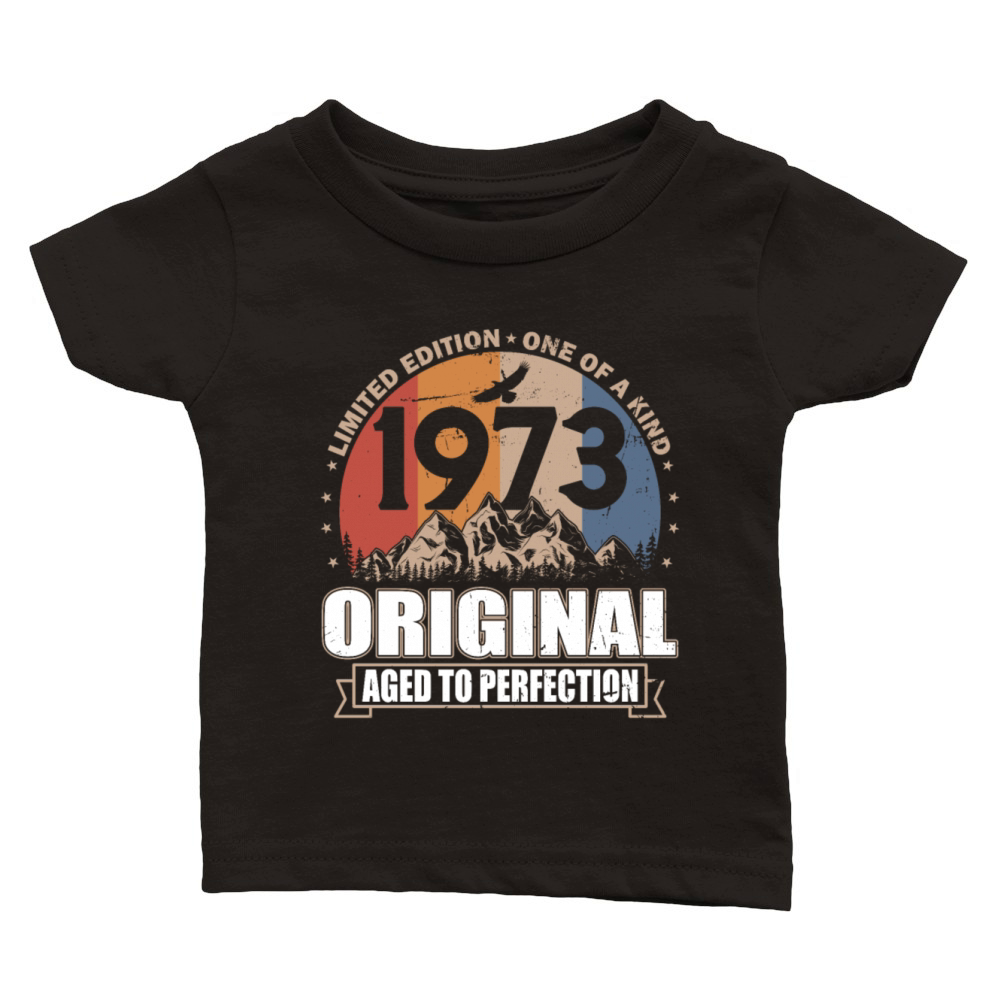 50th birthday vintage 1973 original 1973 Classic Baby Crewneck T-shirt