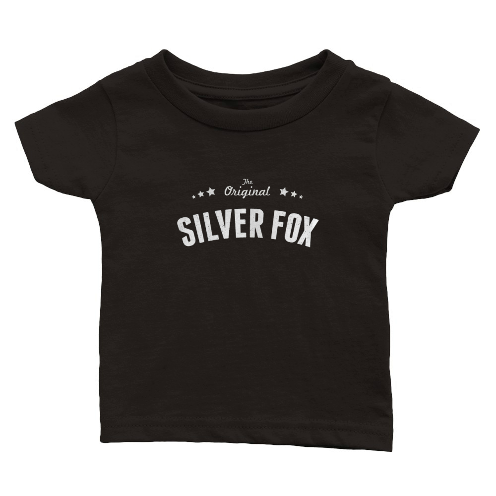 Mens Silver Fox Original T-Shirt Classic Baby Crewneck T-shirt