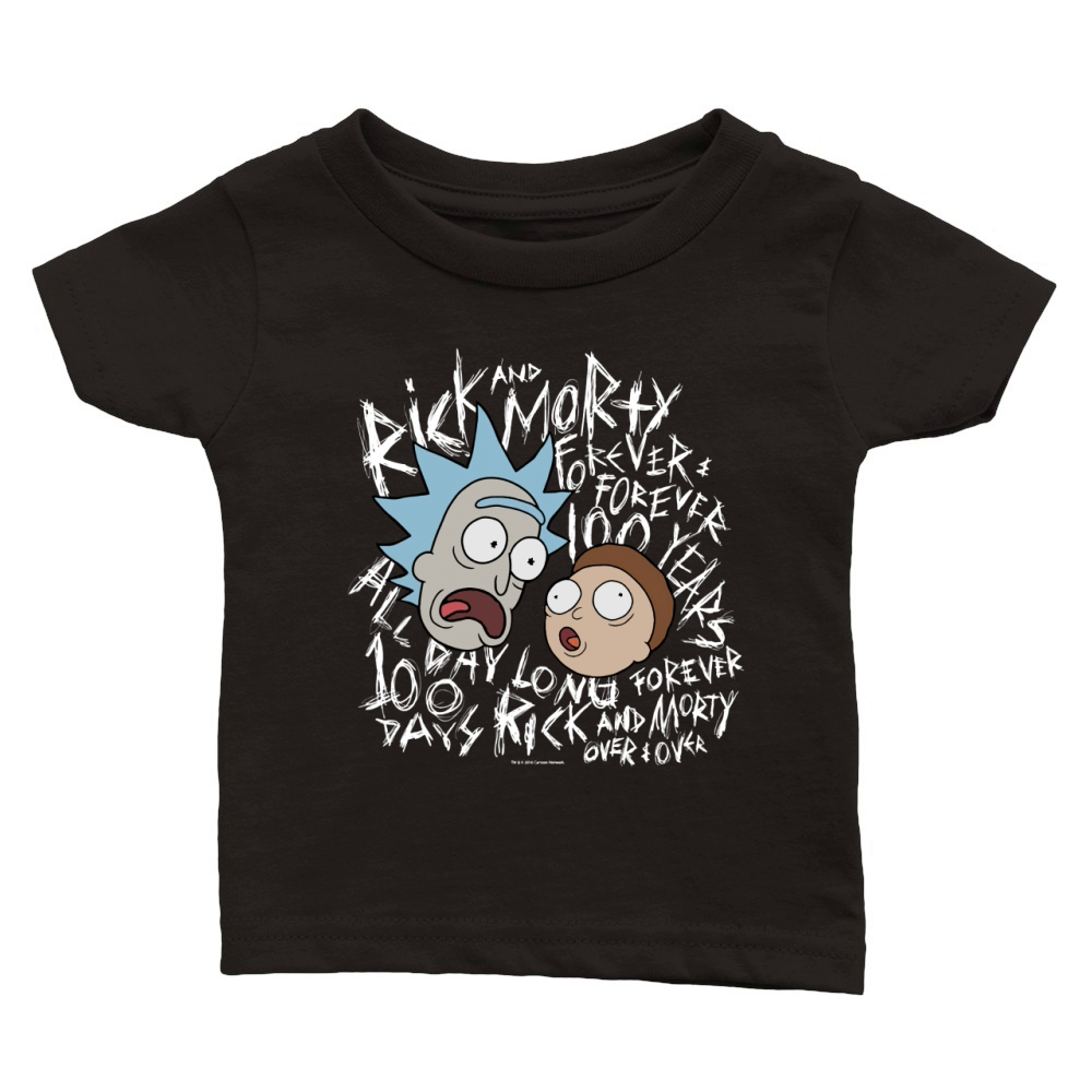 Rick &amp;amp; Morty Forever And Forever 100 Years Classic Baby Crewneck T-shirt