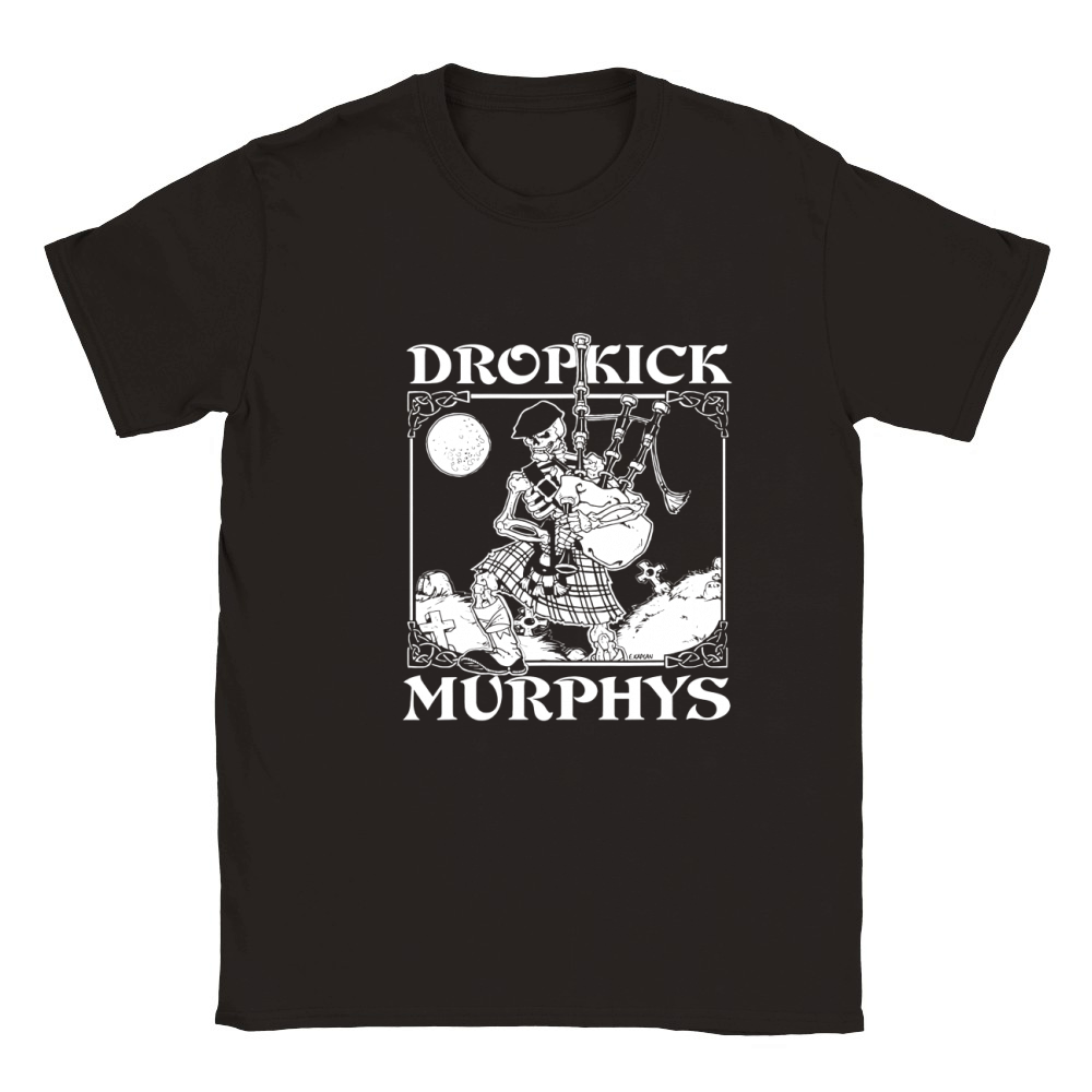 DROPKICK MURPHYS VINTAGE SKELETON PIPER SLIM FIT Classic Kids Crewneck T-shirt