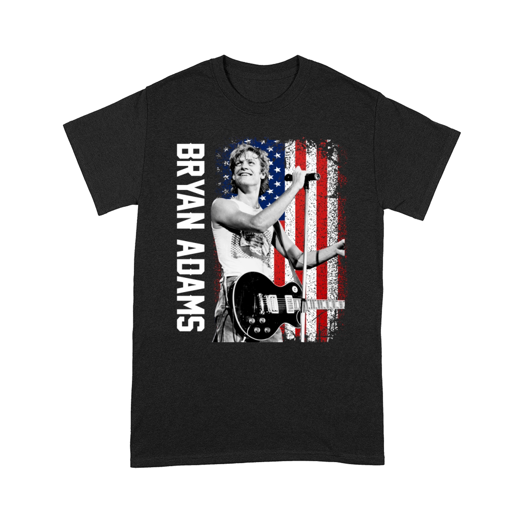 Discover Cool Bryan Adams American Flag Comfort T-shirt