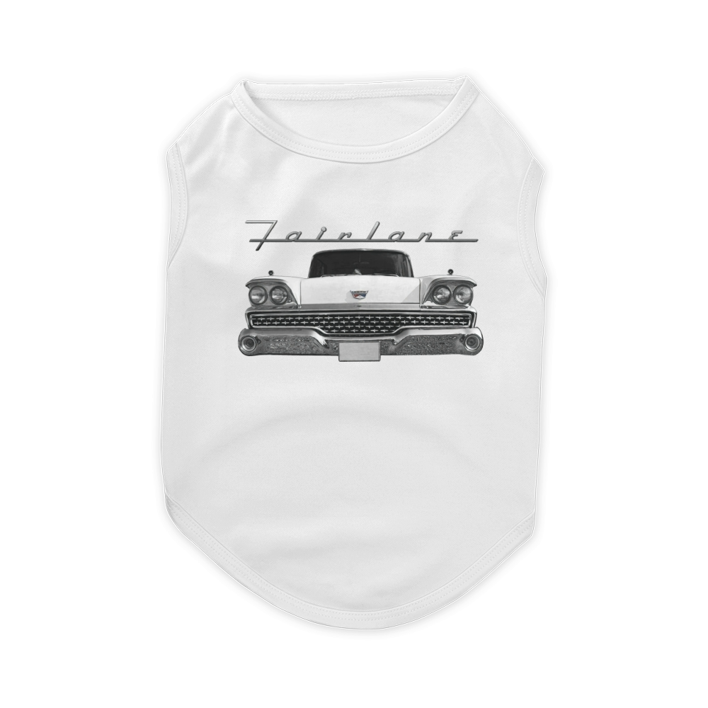 1959 Ford Fairlane Front White Pet T-Shirt