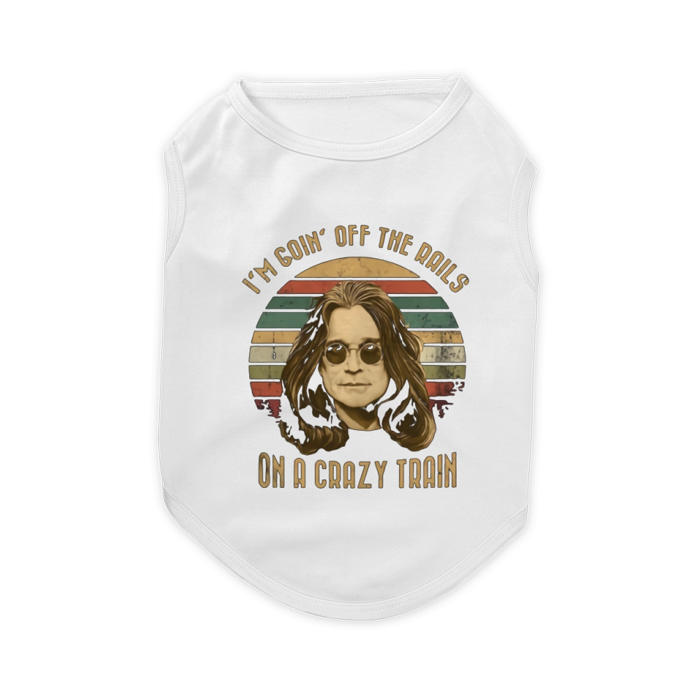Ozzy Osbourne On A Crazy Train Vintage Pet T-Shirt