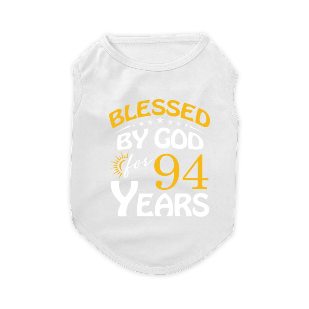 Vintage by God For 94 Years Old Happy 94th Birthd Pet T-Shirt