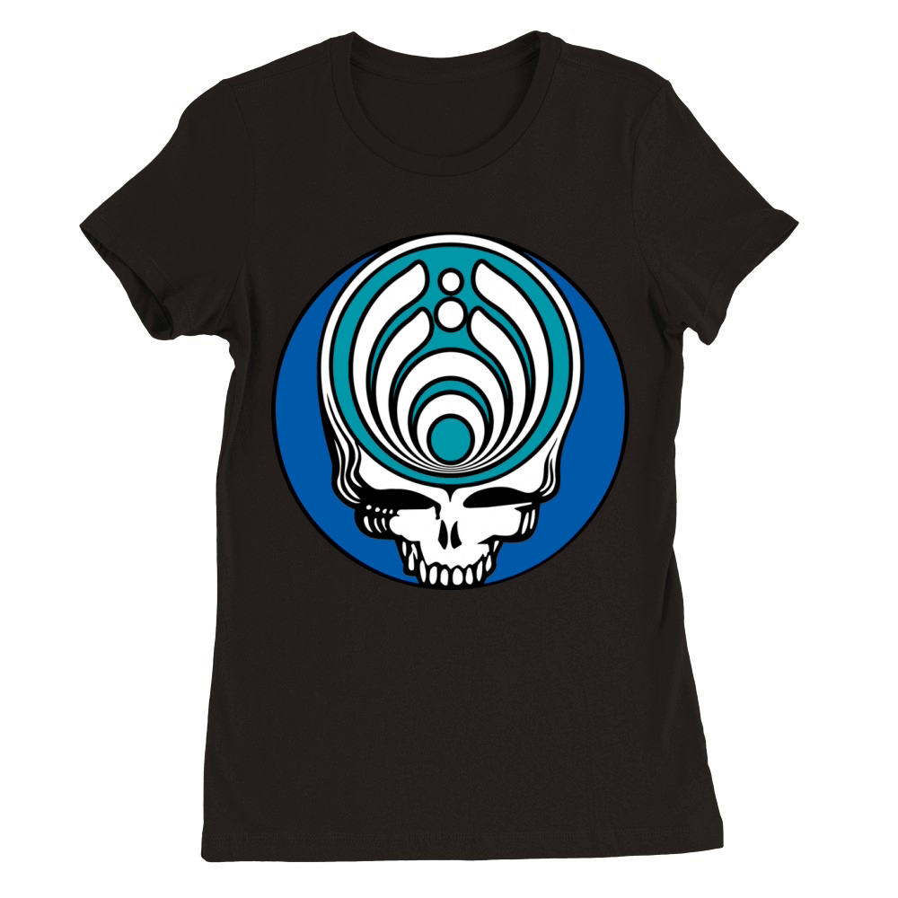 Bassnectar Blue Skull Head Premium Womens Crewneck T-shirt