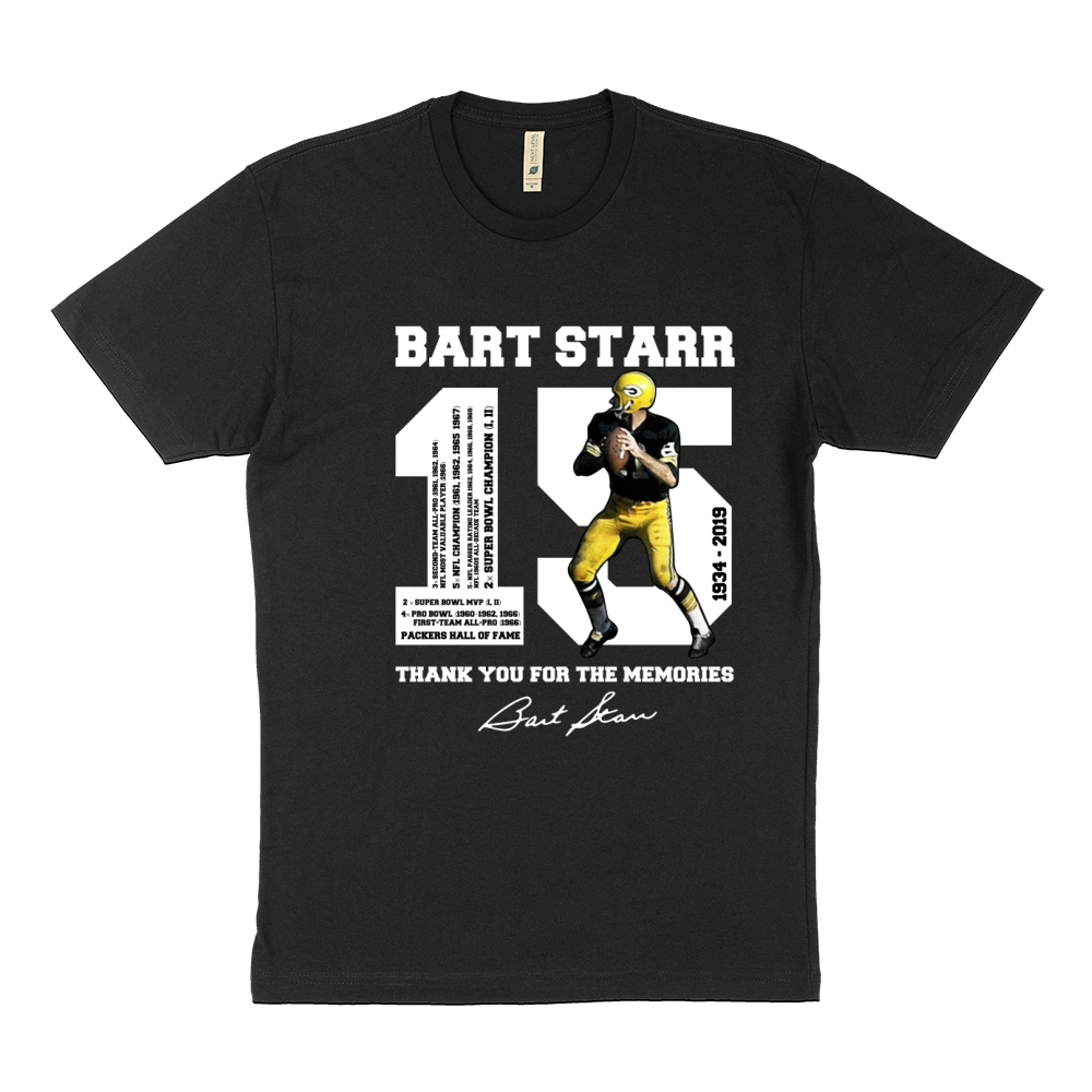 Bart Starr 15 1934 – 2019 thank you for the memories Sustainable T-Shirt