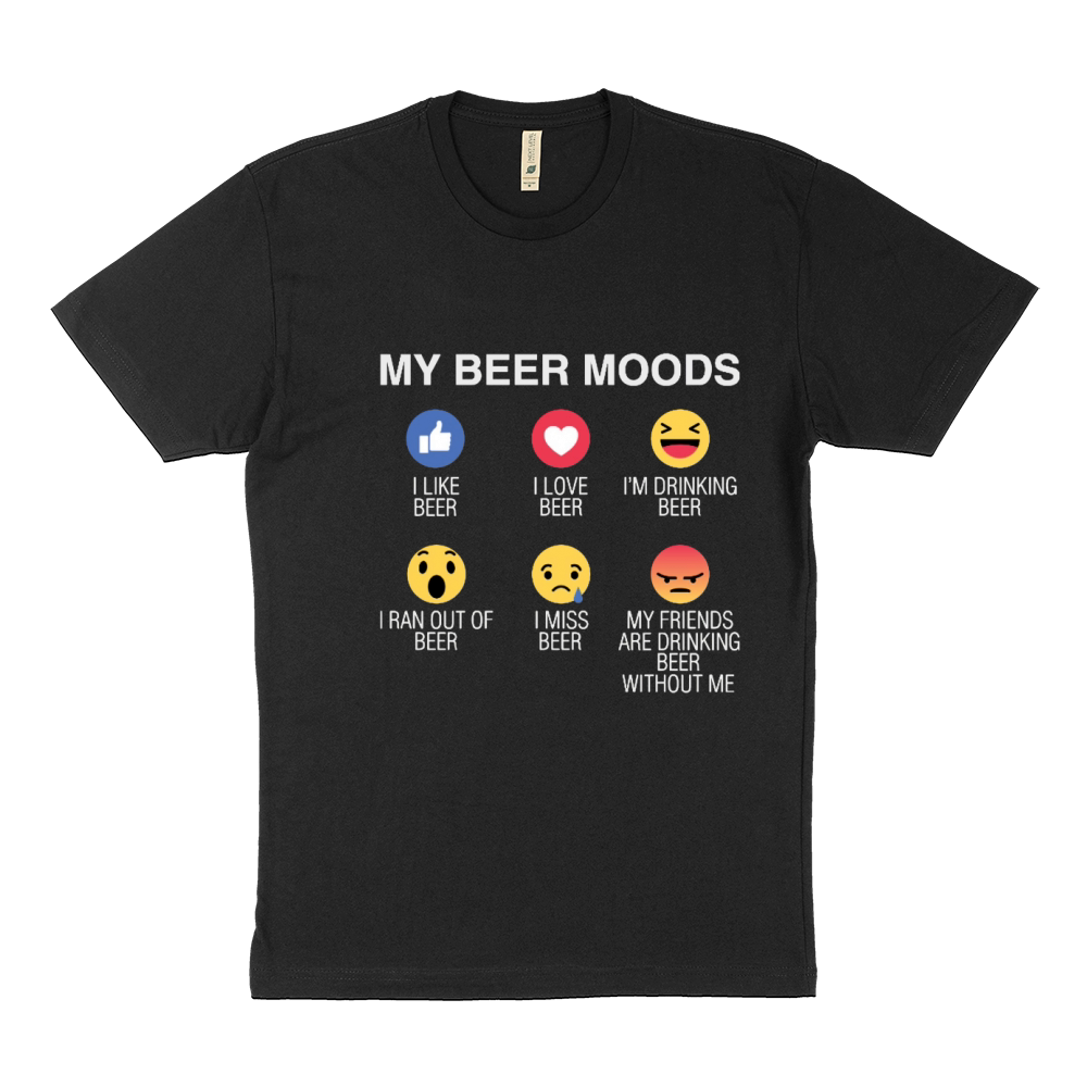 Beer t shirt beer moods drinking shirt Sustainable T-Shirt