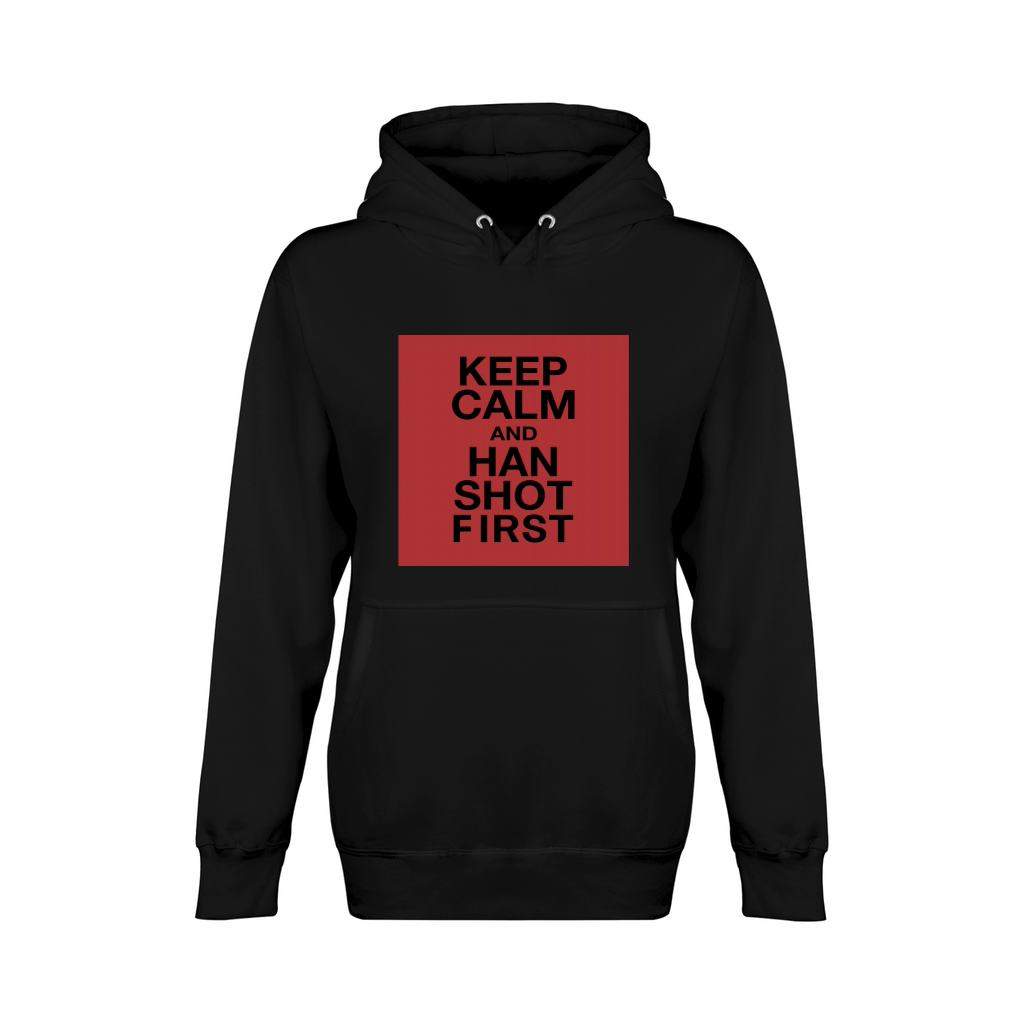 Keep Calm and Han Shot First Unisex Premium Pullover Hoodie