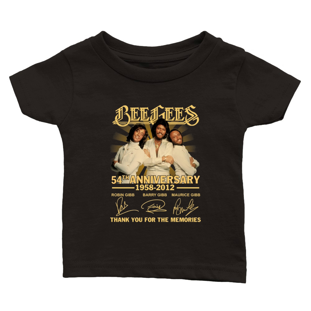 Bee gees 54th anniversary 1958 2012 thank you for the memories signatures Classic Baby Crewneck T-shirt