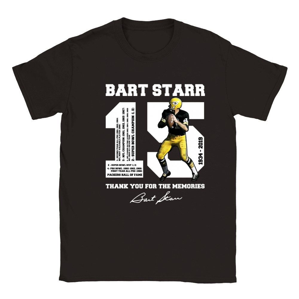 Bart Starr 15 1934 – 2019 thank you for the memories Classic Kids Crewneck T-shirt