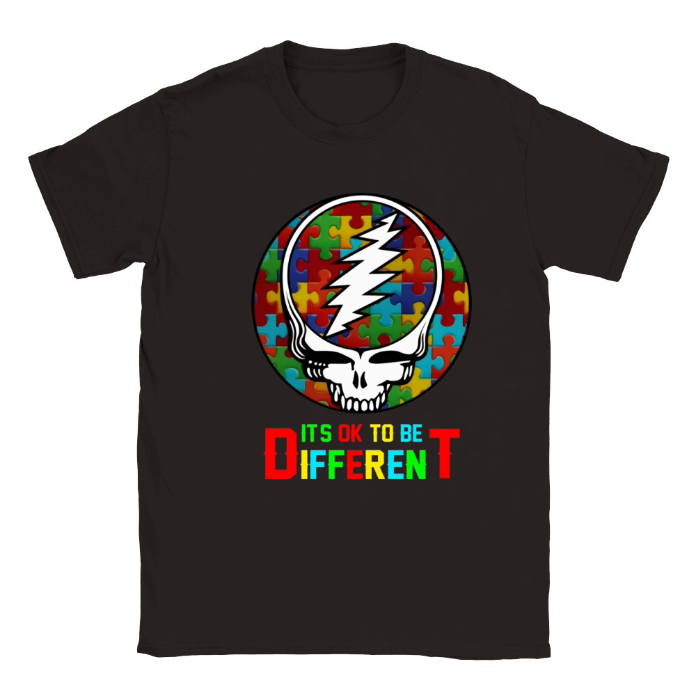 Grateful Dead Autism It’s Ok to be different shirt Classic Kids Crewneck T-shirt
