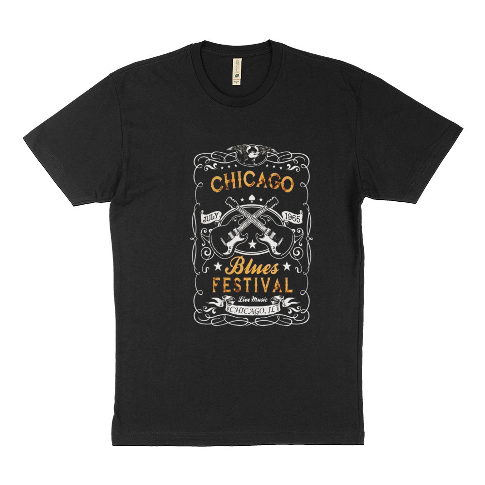 Chicago Blues Festival Blues Guitar T-Shirt Sustainable T-Shirt