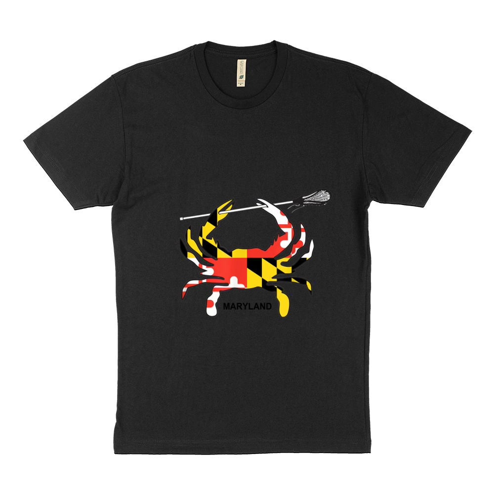 Maryland Crab Lacrosse Shirt, MD LAX, Maryland Lacrosse Sustainable T-Shirt
