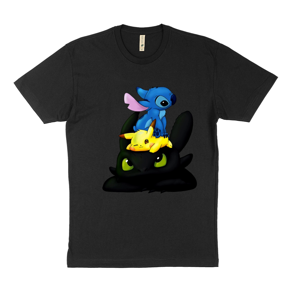 Stitch Pokemon Grinch Sustainable T-Shirt