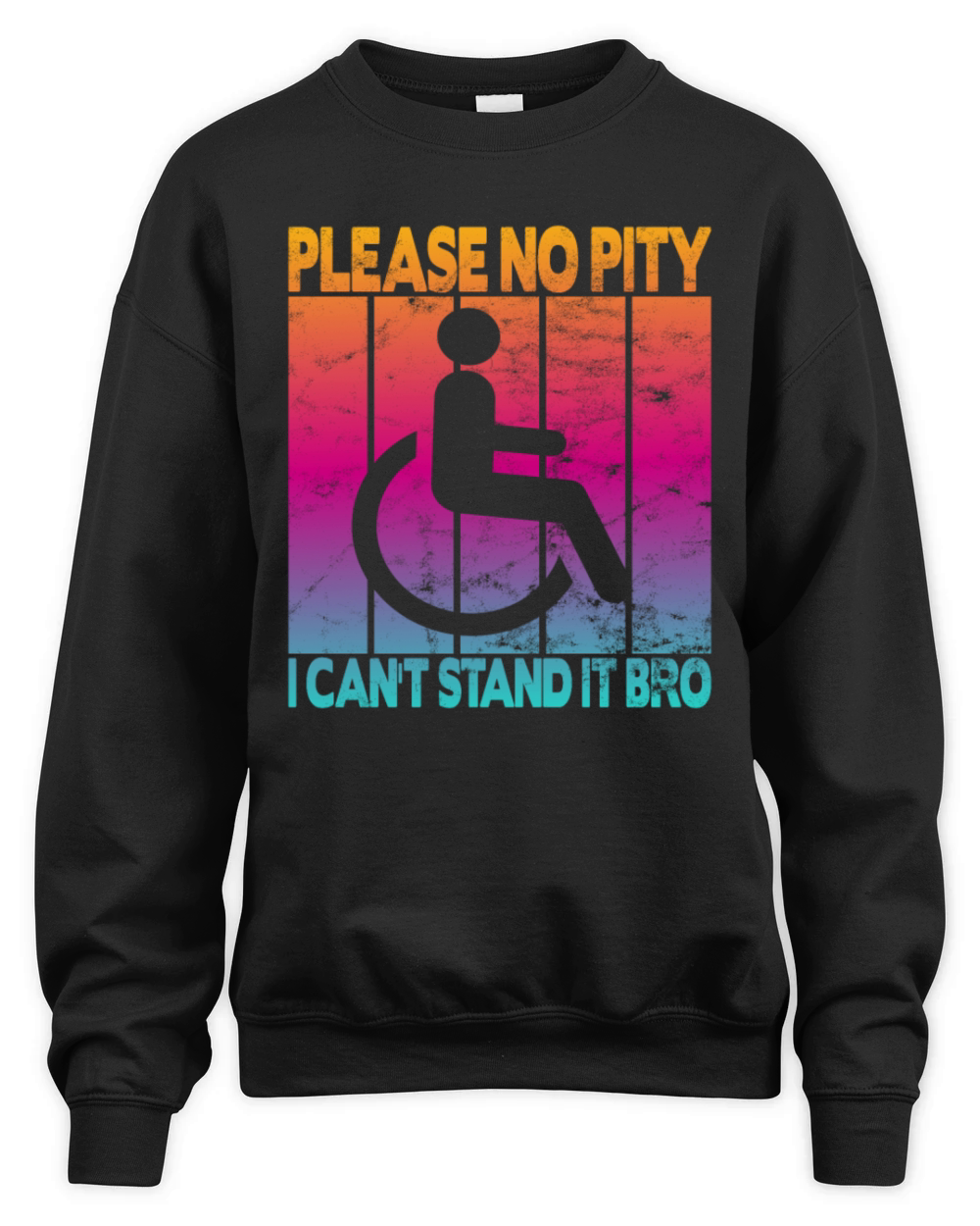 vintage wheelchair user wheelchair Unisex Premium Crewneck Sweatshirt
