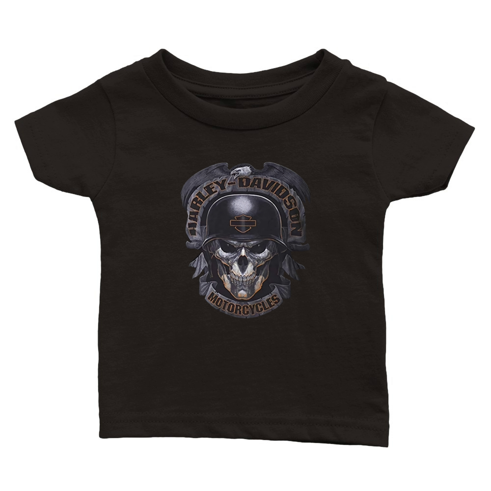 Harley Davidson Militaire Noir Classic Baby Crewneck T-shirt
