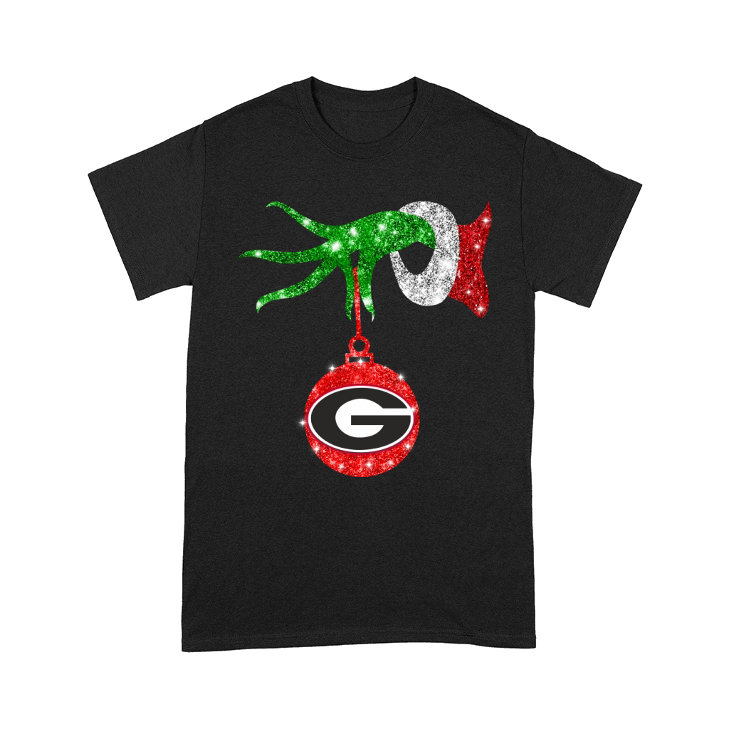 Hand holding Georgia Bulldogs Glitter Comfort T-shirt