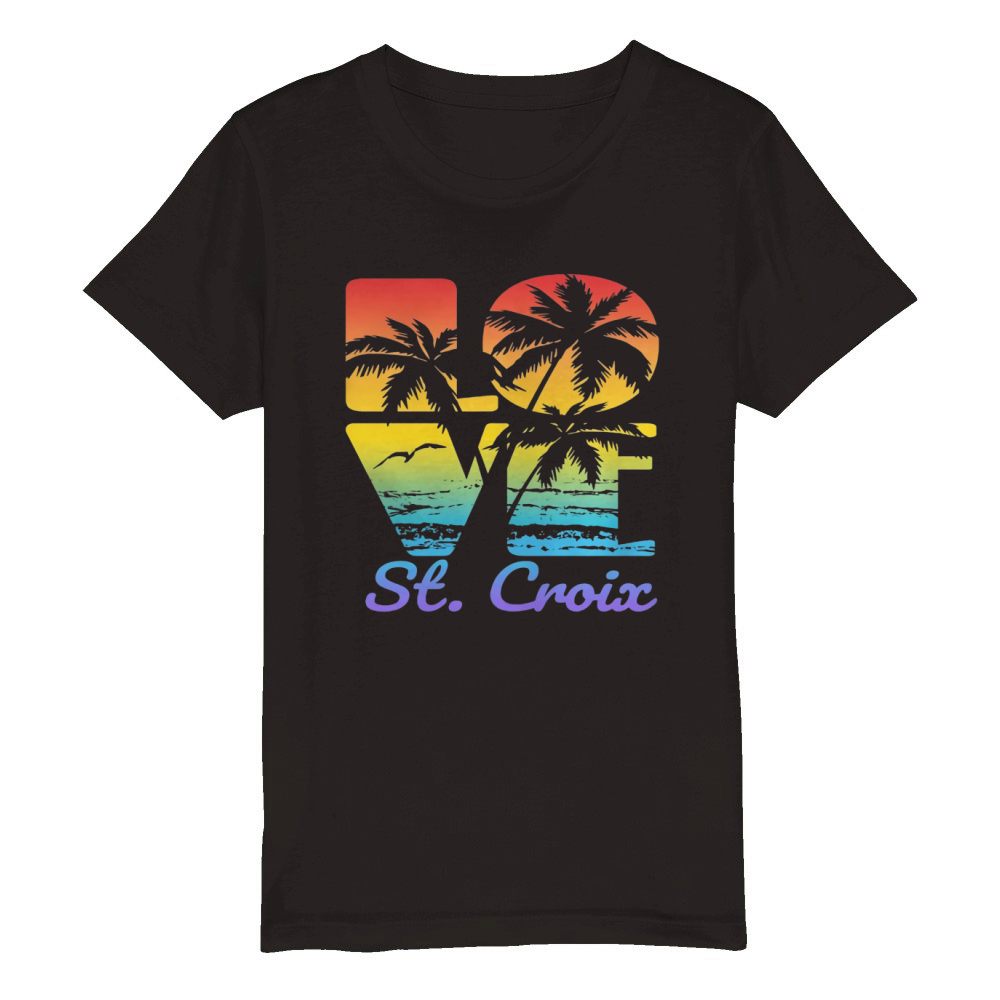St Croix Tropical Love Organic Kids Crewneck T-shirt