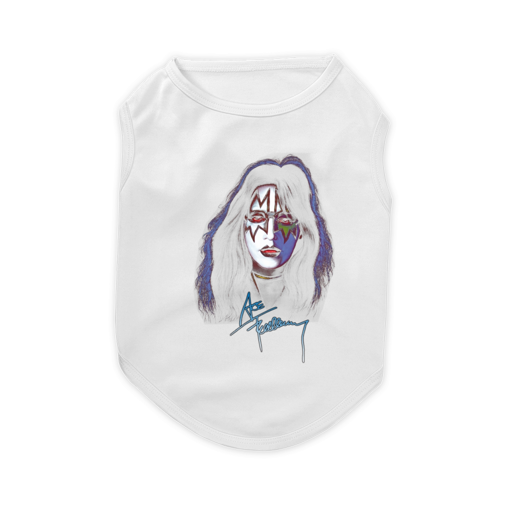 Ace Frehley Kiss Rock Band Signature Pet T-Shirt