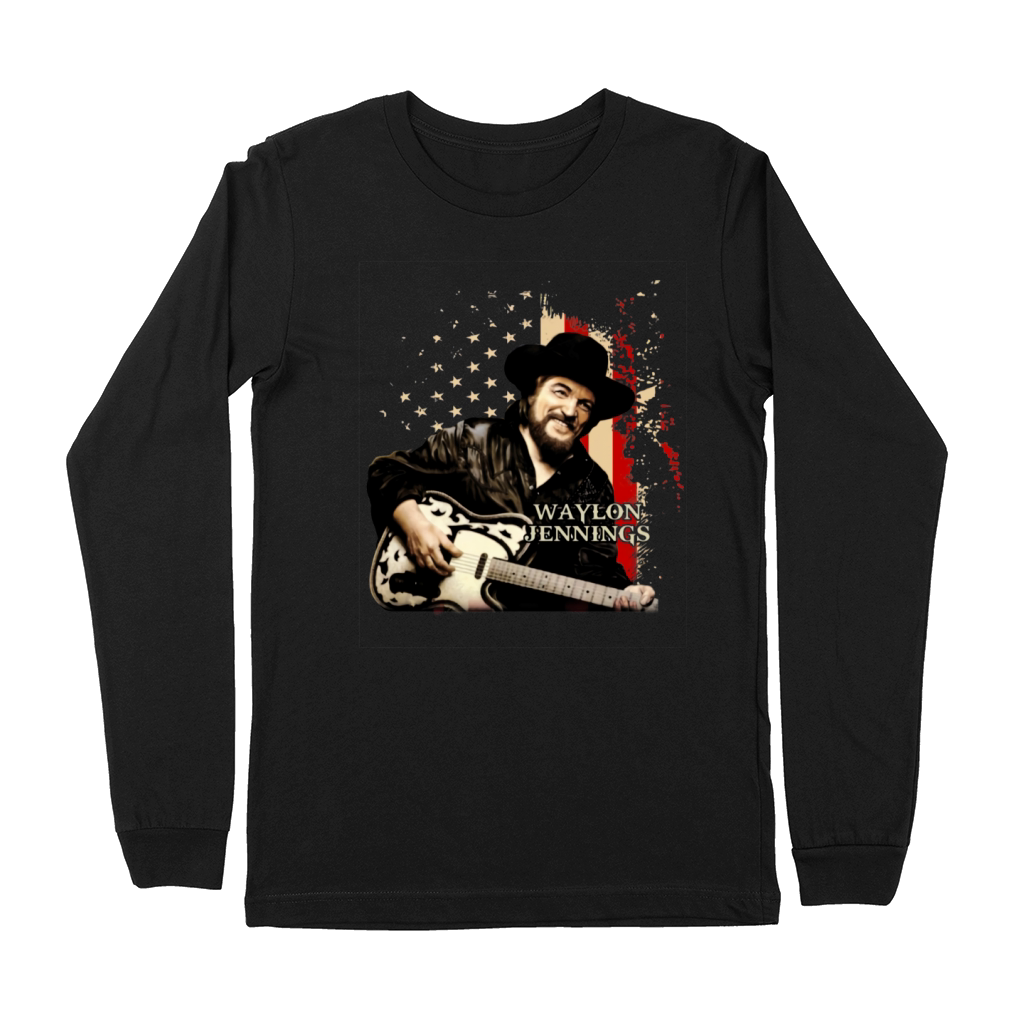 Waylon Jennings america Premium Long Sleeve