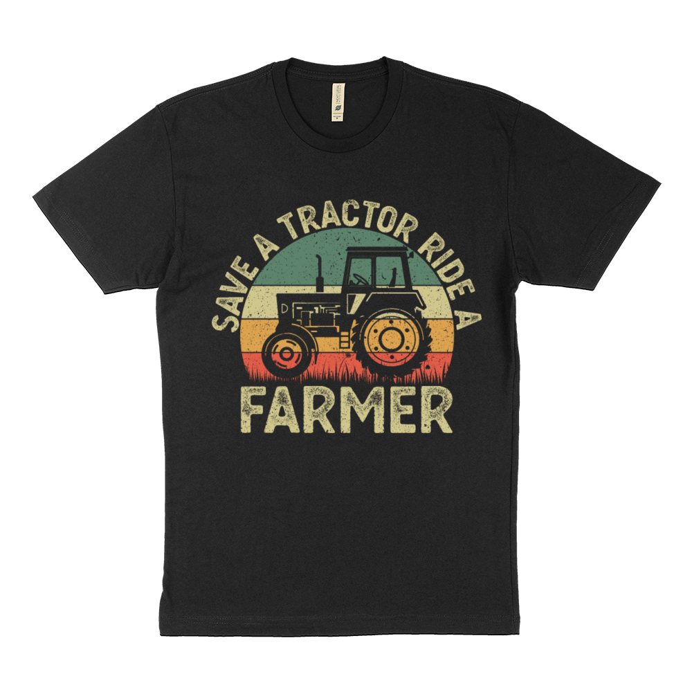 Save a Tractor Ride a Farmer Funny Farming Farmer Sustainable T-Shirt