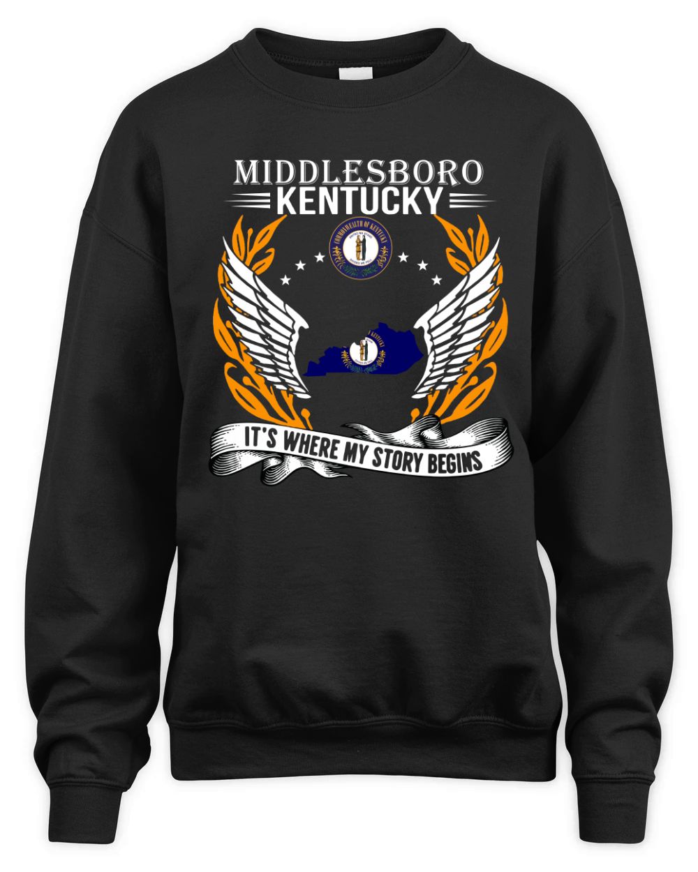Middlesboro Kentucky It is where my story begins Unisex Premium Crewneck Sweatshirt