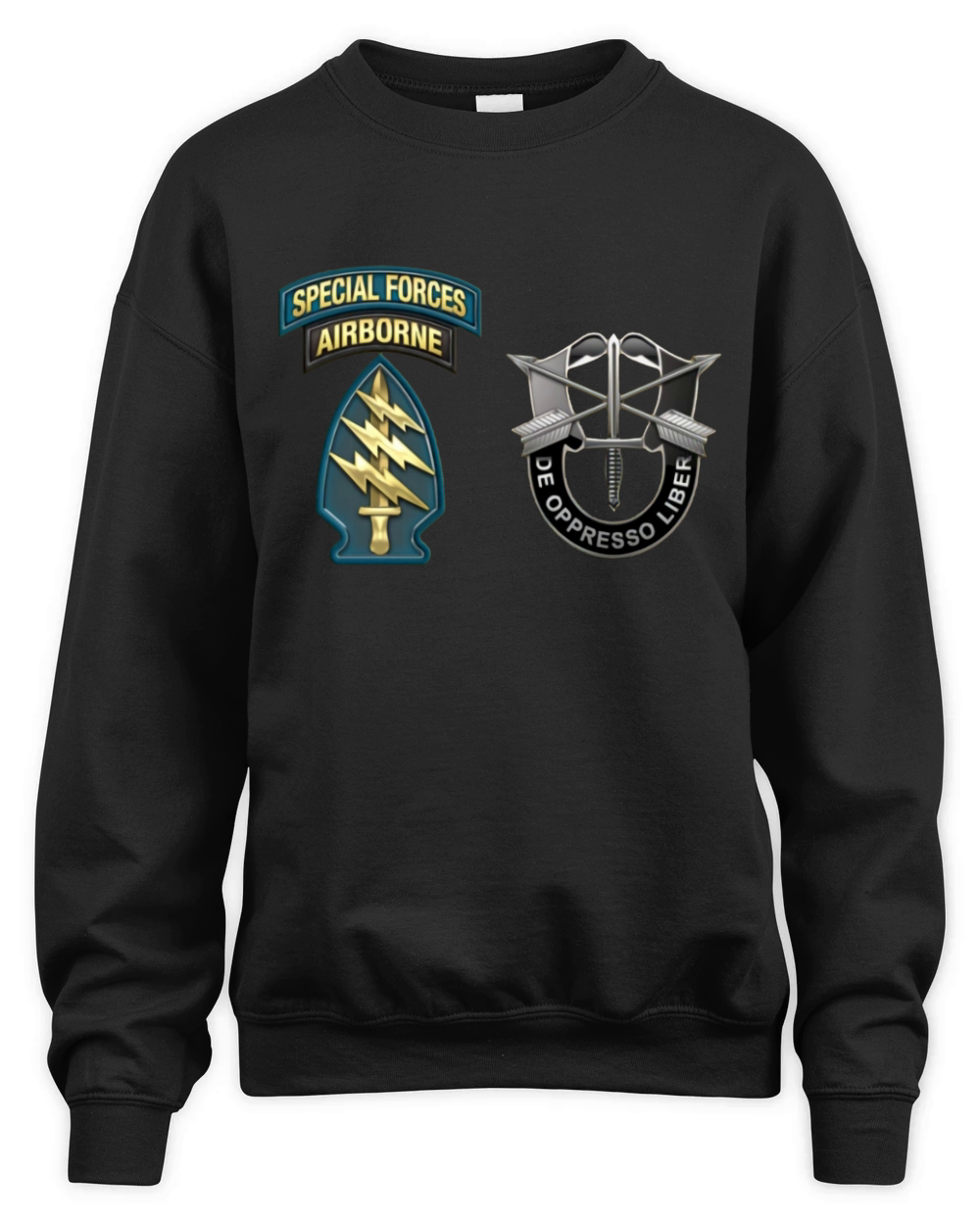 U S Army Special Forces Green Berets SSI DUI - TShirt Dress Unisex Premium Crewneck Sweatshirt