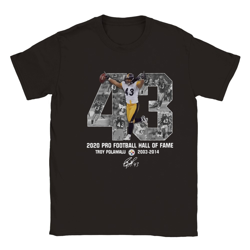 43 Troy Polamalu 2020 Pro Football Hall Of Fame Signature shirt Classic Kids Crewneck T-shirt